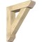 Ekena Millwork Traditional Slat Rough Sawn Bracket w/ Offset Brace, Douglas Fir, 8"W x 34"D x 38"H BKT0806X34X38TRA06RDF - alternate 1